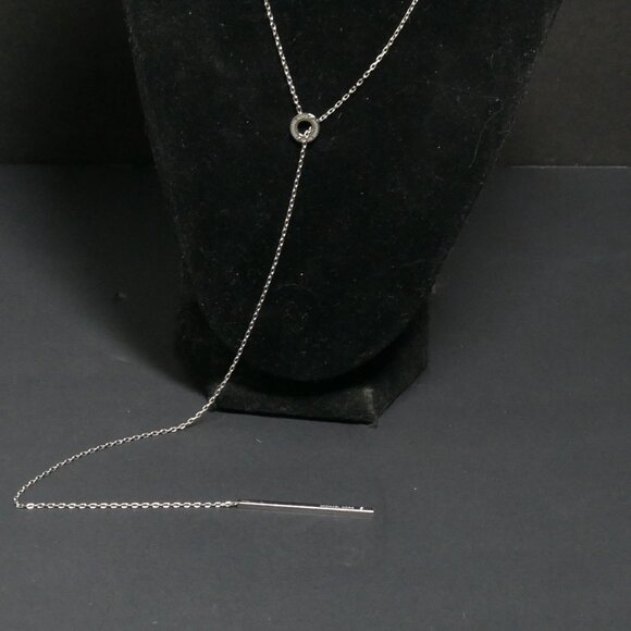 Michael Kors Necklace Loop and Baguette Crystal - Picture 1 of 9